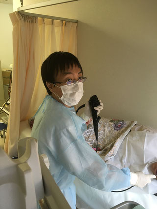 経鼻内視鏡検査の様子